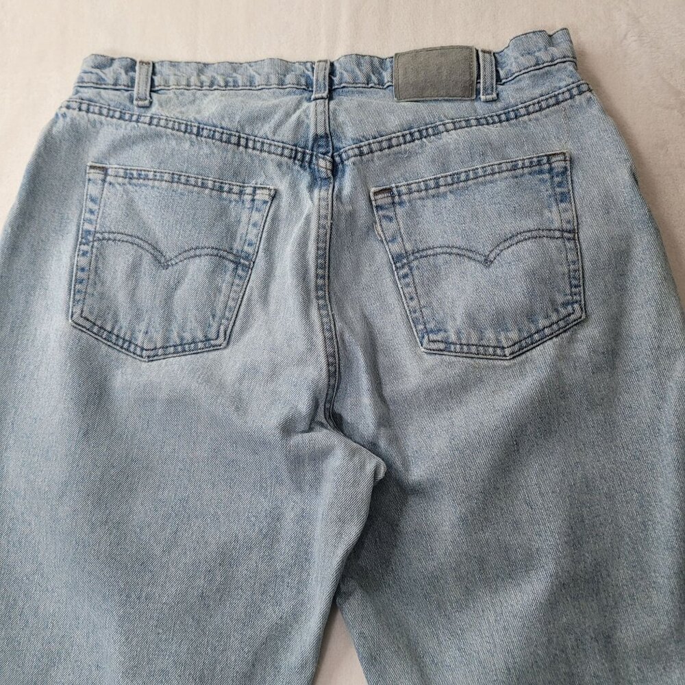 VTG 90's Levi's Silver Tab Men's Loose Fit Light Blue Denim Jeans Size 38x32 USA - Picture 4 of 12